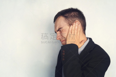 人的耳朵,耳痛,痛苦,男人,留白,概念,拿着,男商人,工作