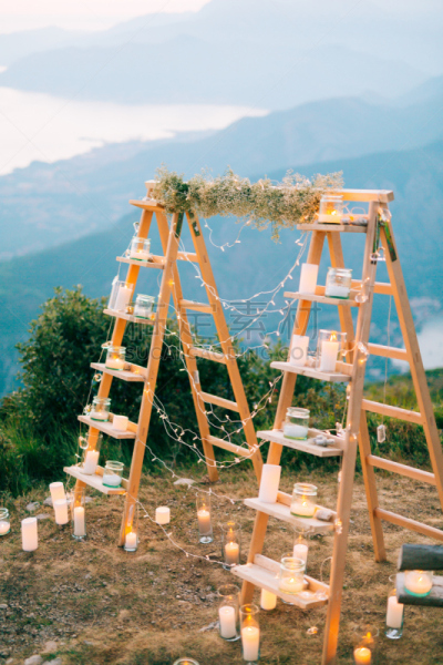 山,拱门,婚礼,黑山,垂直画幅,美,灯笼,档案,夜晚,无人