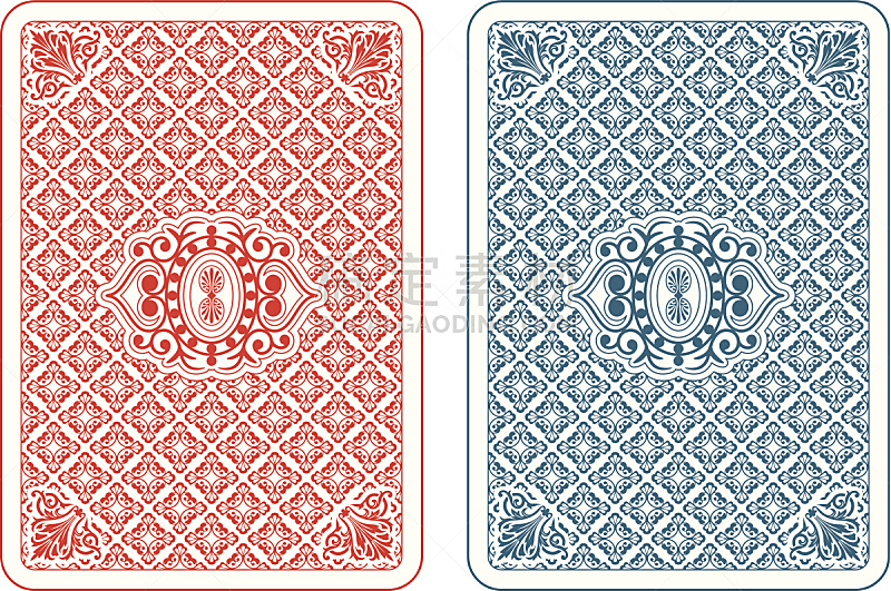纸牌,背面视角,进行中,扑克,赌场,21点,式样,休闲活动,嬉戏的,蓝色
