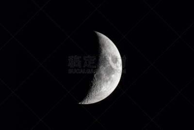 天空,夜晚,半月,黑色,留白,水平画幅,轨道运行,无人,太空,月亮