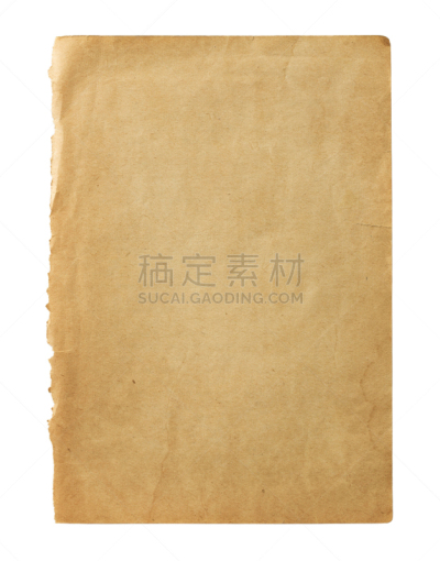 过时的,空白的,牛皮纸,撕破的,过去,书页,纹理效果,垂直画幅,留白,褐色