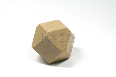 多面体,木制,白色背景,十二面体,逆境,留白,褐色,水平画幅,形状,无人