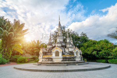 西双版纳,寺庙,传统,旅行者,户外,佛塔,白色,佛,著名景点