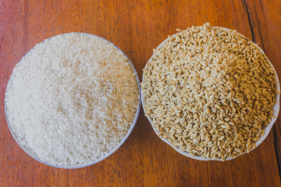 稻,稻田,盘子,特写,两个物体,闪亮的,农业,湿,锥形帽,食品