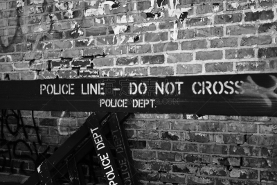 警官,分界线,纽约市警察局,纽约,公路路障,水平画幅,户外,摄影