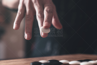 传统,围棋,策略,棋盘游戏,进行中,团体性运动,动物手,搬迁,做