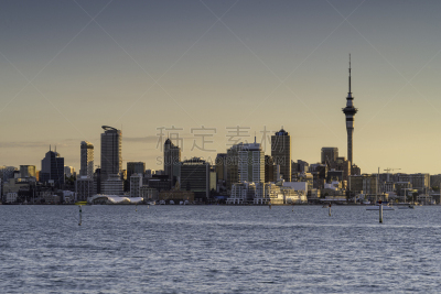 奥克兰,城市,Waitemata Harbour,天空,新的,水平画幅,建筑,夜晚,无人,海港