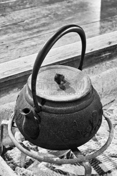壶,铁,壁炉膛,日本钢茶壶,垂直画幅,无人,日本,东亚,特写,茶壶