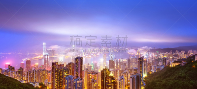 都市风景,中环广场,湾仔,太平山,维多利亚港湾,维多利亚港,天空,工业船,夜晚,旅行者