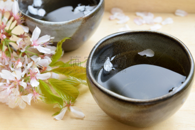 中国米酒,樱花,日本青酒,水平画幅,无人,含酒精饮料,饮料,春天,枝,日本食品