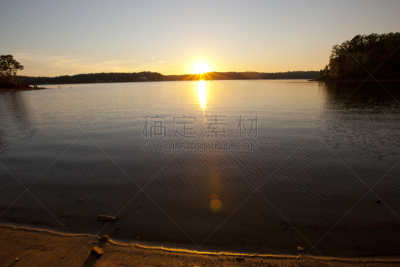 湖,诺曼,墨西哥皇后卡洛塔,夏洛特,北卡罗来纳,水,公园,水平画幅,无人,夏天