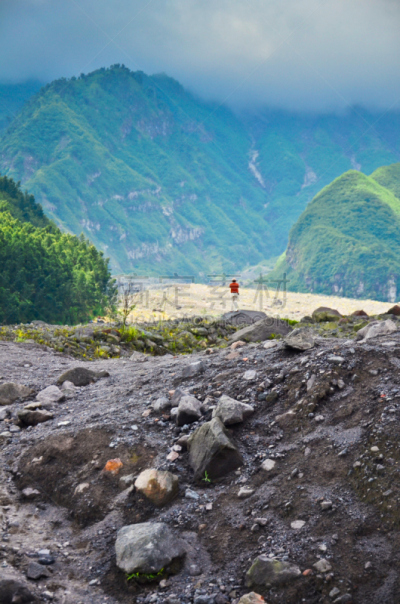 墨拉皮火山,火山,岛,爪哇,火山碎屑流,日惹特区,自然,垂直画幅,地质学,无人