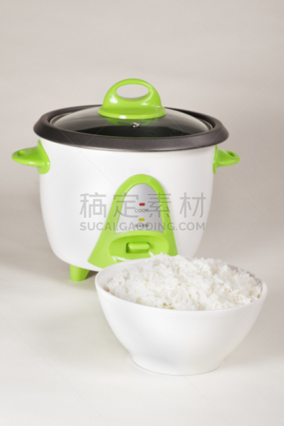 电饭锅,白色,碗,热,金属,垂直画幅,食品,米,室内,图像