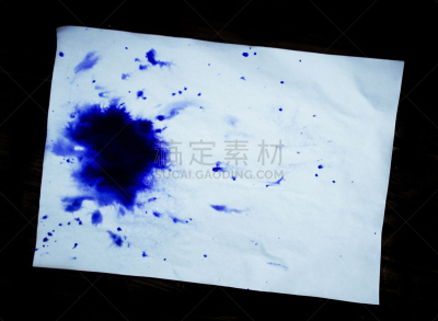 点状,墨水,蓝色,床单,分离着色,白皮书,黑色背景,混沌,水
