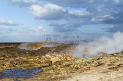 冰岛国,Thermal Park,火山岩,自然,旅游目的地,水平画幅,无人,温泉,户外,泉
