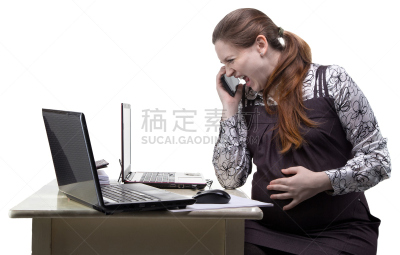 生气,女人,职员通行,手机套,手机充电器,笔记本电脑,水平画幅,工作场所,电话机,腹腔