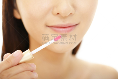彩妆,女人,留白,spa美容,化妆用品,唇膏,仅成年人,人的鼻子,日本人,青年人