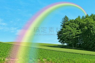 彩虹,自然,宏伟,垂直画幅,天空,留白,停泊的,旷野,摩尔人风格,夏天