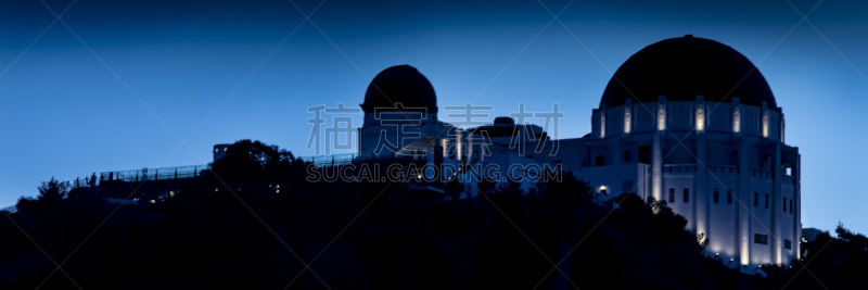 格里菲思公园天文台,格里菲思公园,天文台,天空,水平画幅,建筑,夜晚,无人,全景,建筑结构