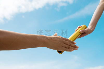 接力棒,接力赛,女子赛道,短跑,径赛项目,天空,四肢,仅成年人,运动,彩色图片