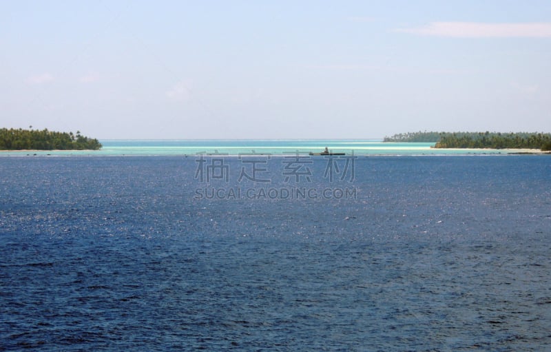 邮轮,tetiaroa,法属玻利尼西亚,威尼斯礁湖,风景,水,天空,度假胜地,水平画幅,无人