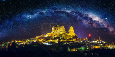 卡帕多奇亚,城镇,土耳其,过去,水平画幅,山,安纳托利亚,夜晚,户外,都市风景