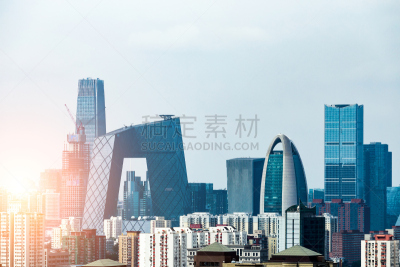 北京,中央电视塔,中央电视台总部大楼,都市风景,白昼,建筑外部,市区,高架道路,现代,建筑