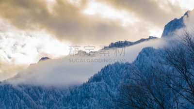 云,雪,地形,山,有包装的,寒冷,罗马尼亚,霜,岩石,夏天