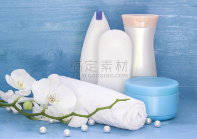 兰花,白色,蓝色,毛巾,背景,木制,spa美容,美,水平画幅,无人