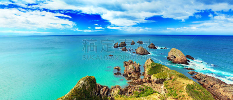 海景,水,天空,美,水平画幅,无人,在边上,户外,海浪,海滩