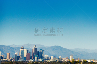 洛杉矶,城市天际线,伦敦城,美国银行大楼,洛杉矶县,白昼,国际著名景点,南加利福尼亚,美国南部,市区
