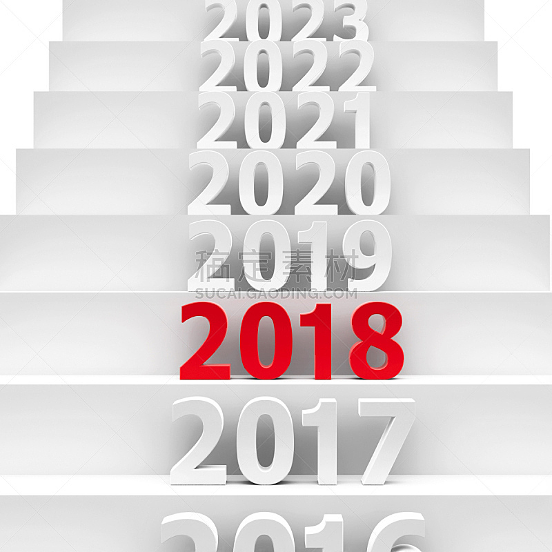 底座,2018,新的,绘画插图,古老的,白色,新年,新年前夕,商务,舞台