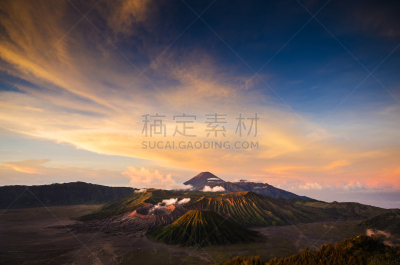 婆罗摩火山,爪哇,火山,印度尼西亚,东,滕格尔火山,bromo-tengger-semeru national park,东爪哇,水平画幅,无人