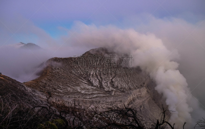 纹理效果,湖,火山口,爪哇,火山,东,印度尼西亚,水,天空,美