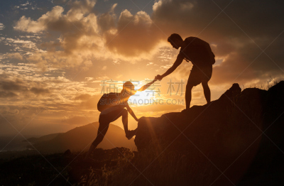 山,悬崖,徒步旅行,男性,女性,一个物体,领导能力,水平画幅,伴侣,风险
