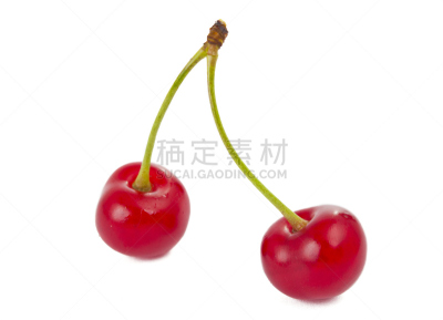 分离着色,樱桃,水平画幅,快乐,水果,嫩枝,维生素,熟的,特写,甜点心