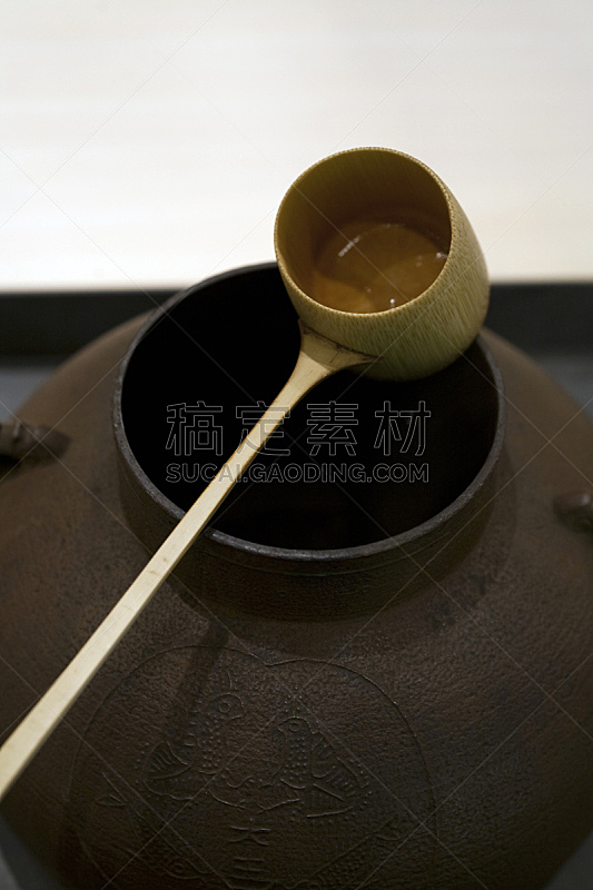 长柄勺,日本,茶道,垂直画幅,水,茶,无人,饮用水,冷饮,绿茶