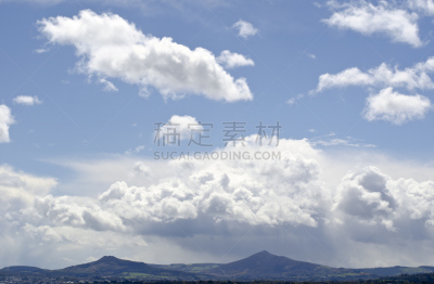 雨,在上面,远距离,山,自然,天空,水平画幅,地形,爱尔兰共和国,无人