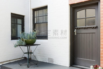 门廊,正门,公寓,art deco风格,平衡折角灯,爱德华七世时代风格,外立面,墨尔本,门,院子