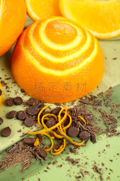 巧克力,橙子,木髓,垂直画幅,饮食,水果,无人,不健康食物,巧克力脆片,熟的