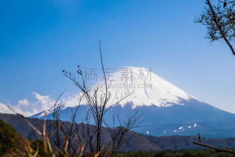 富士山 背景 富士河口湖 河口湖 天空 美 里山 水平画幅 雪 火山地形图片素材下载 稿定素材