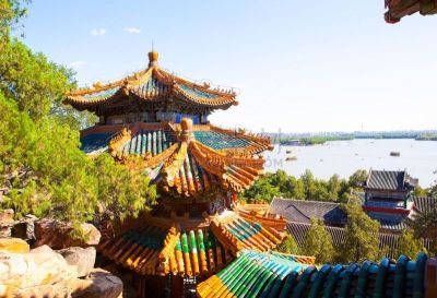 颐和园,昆明湖,昆明,公园,水平画幅,山,无人,宫殿,户外,湖