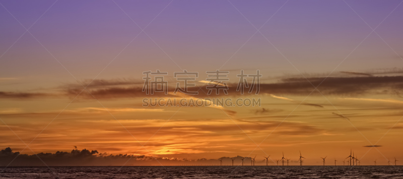 风轮机,现代,布赖顿,水平画幅,风力,无人,蓝色,全景,海岸地形,品红色