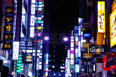 银座,霓虹灯,市区,东京,水平画幅,夜晚,无人,东亚,商店,户外