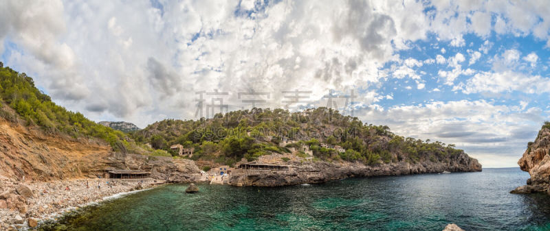 马略卡,查拉海滩,巴利阿里群岛,自然,水平画幅,无人,全景,户外,海洋,西班牙