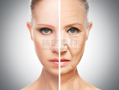 概念,皱纹,衰老过程,人的脸部,美,青少年,多代家庭,彩妆,水平画幅,美人