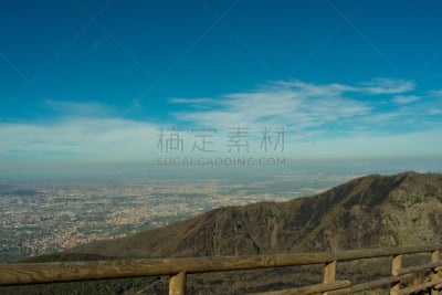 城市,意大利,维苏威火山,风景,海洋,山,海岸线,在上面,国内著名景点,夏天