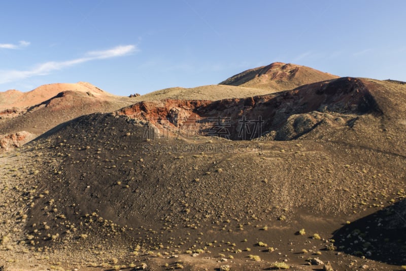 火,山,timanfaya national park,兰萨罗特岛,水平画幅,沙子,无人,大西洋,大西洋群岛,夏天