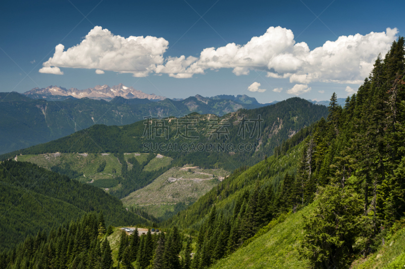 山,美国,华盛顿州,索克河,北小瀑布国家公园,卡斯基德山脉,天空,水平画幅,雪,无人