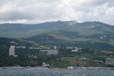 夏天,风景,黑海,码头,度假胜地,雅尔塔,水平画幅,克里米亚,建筑,无人